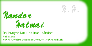 nandor halmai business card