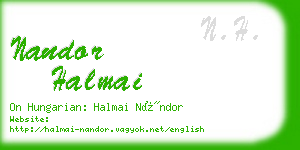 nandor halmai business card